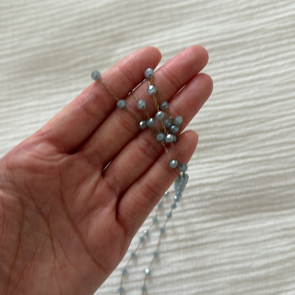 Necklace with blue beads - Picture 3 of 3